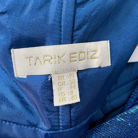 Tarik Ediz Blue Shimmer Formal Gown - Picture 12 of 14